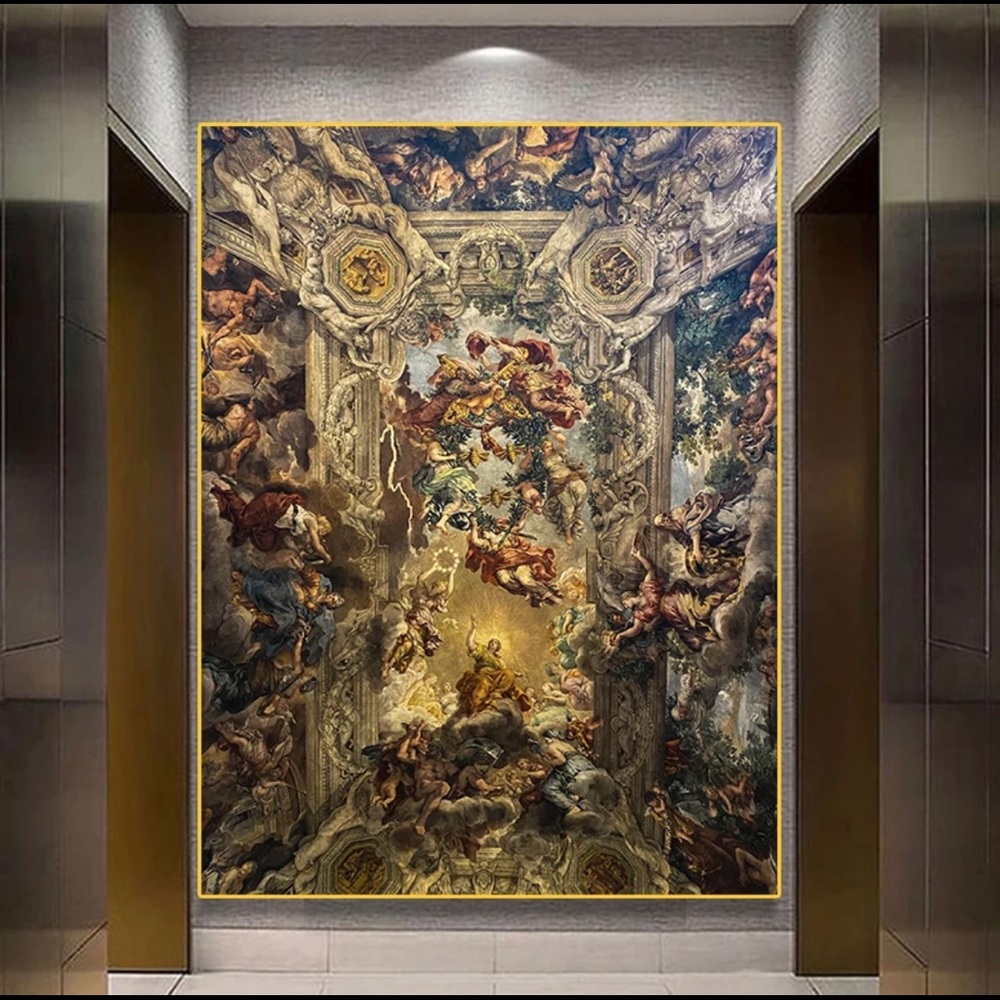 Ancient Greece Grand Ceremony Leonardo da Vinci Canvas Print.70x100 cm